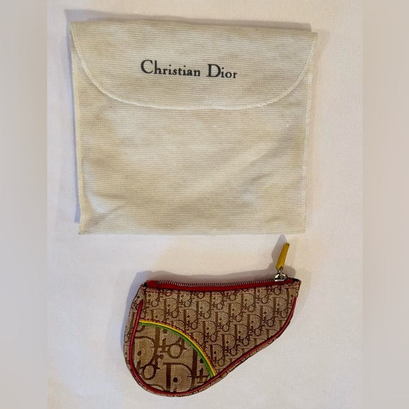 Dior Handbags - Never used Dior Diorissimo Rasta Saddle Coin Pouch/Purse